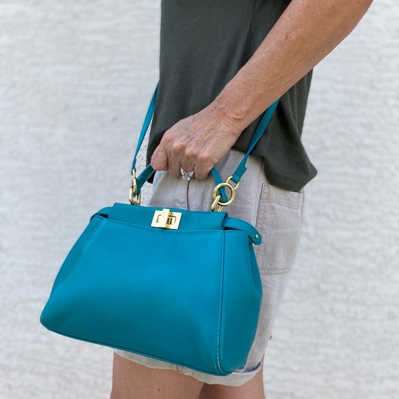 Fendi Handbags - Fendi Mini Peekaboo Iconic Leather Crossbody Tote